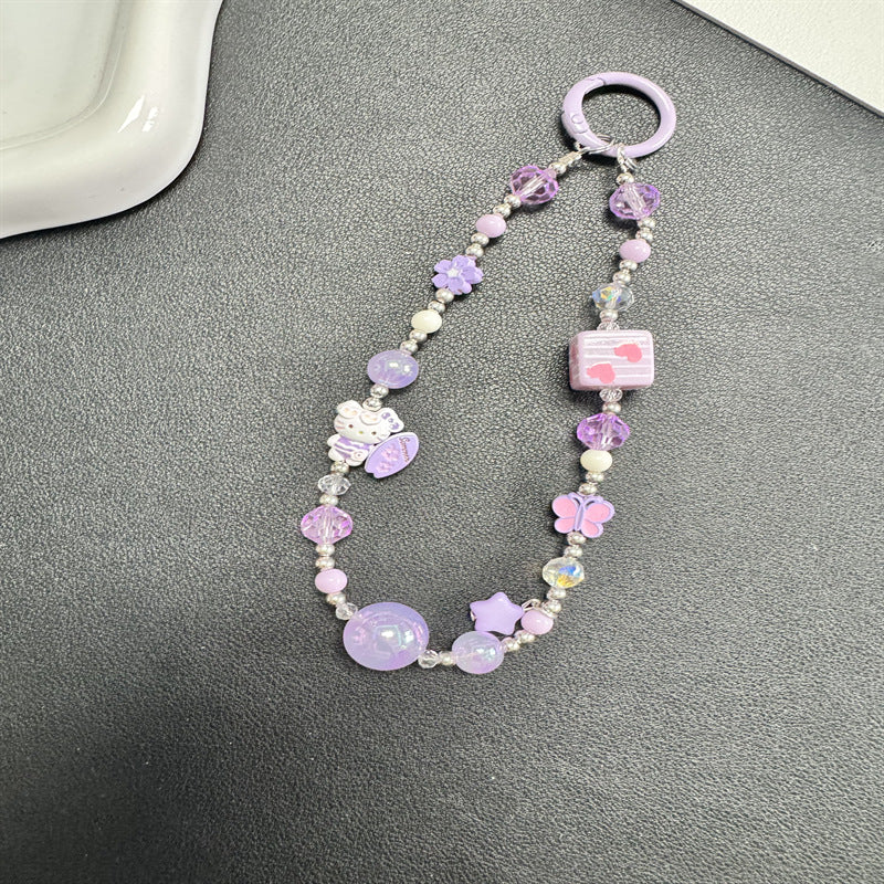 Dekorativer Charm Perlen Handy-Kette Brehn