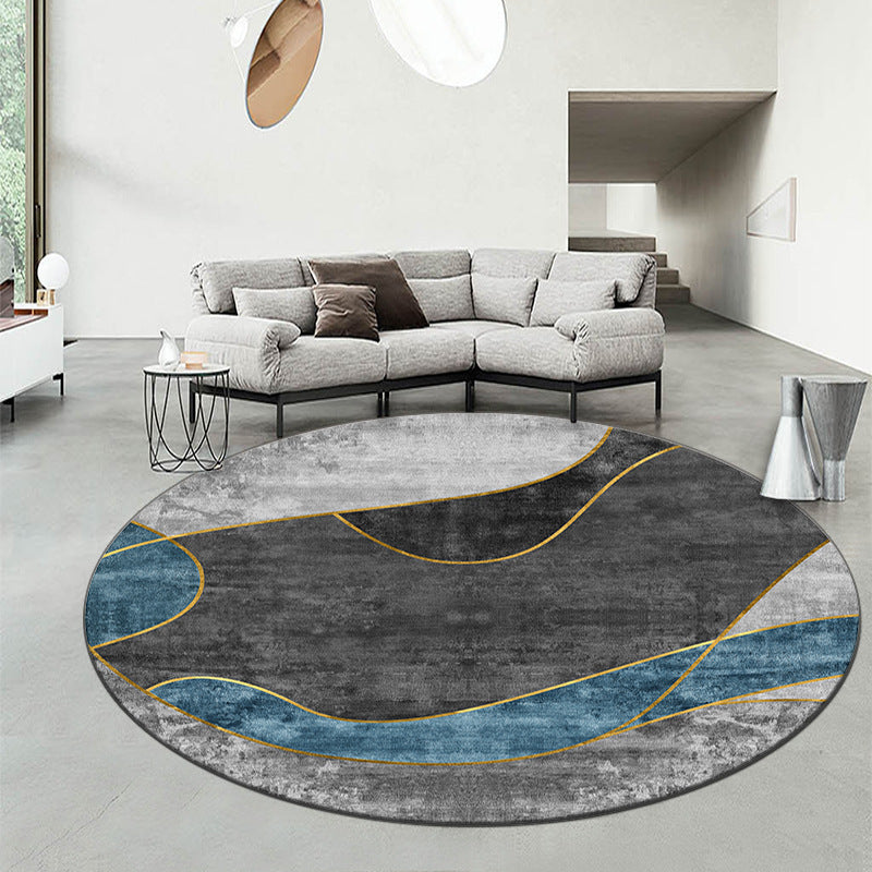 Geometrisch gemusterter runder Teppich Brehn