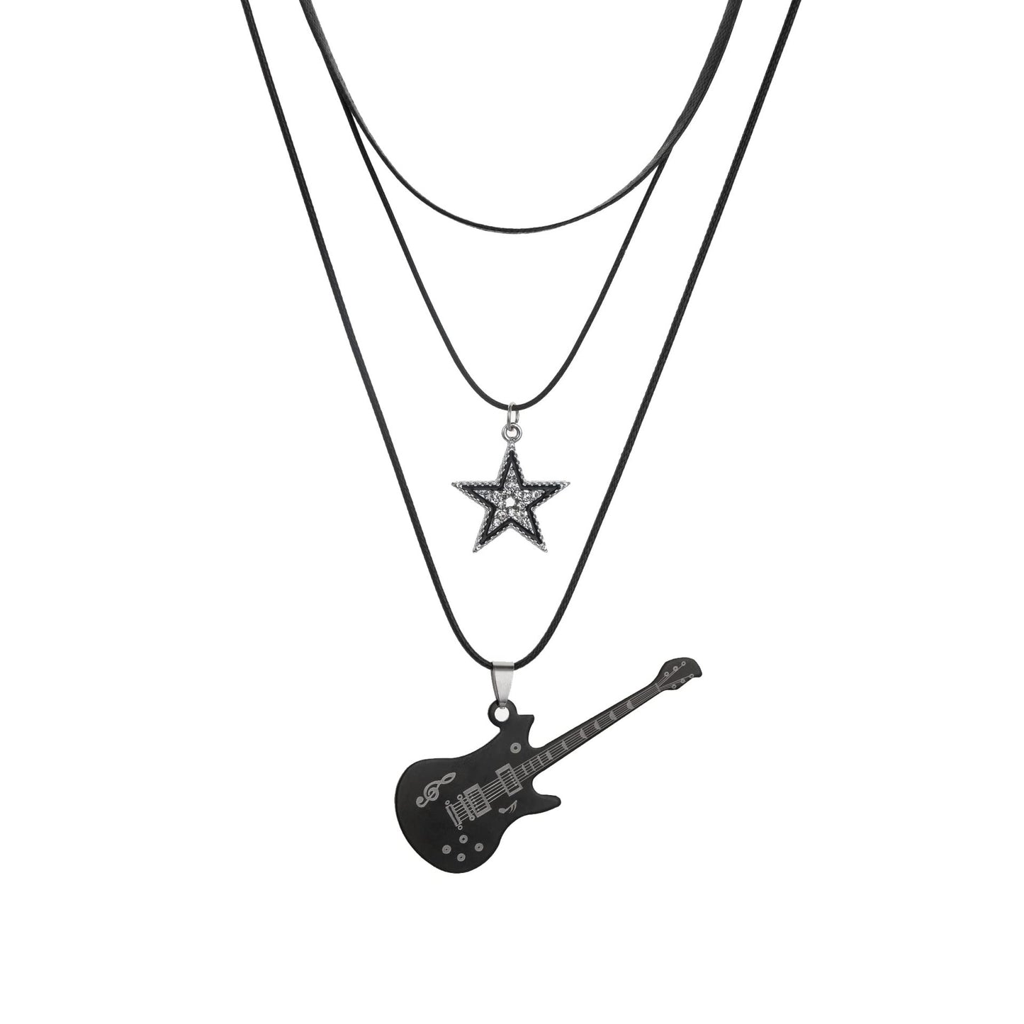 Schichtige von Rockmusik inspirierte Halskette Brehn
