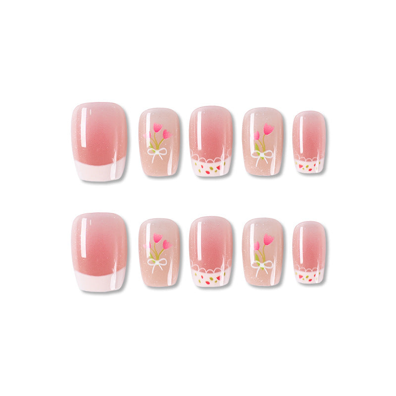 Blumeninspiriertes Press-On Nagelkunstset Brehn