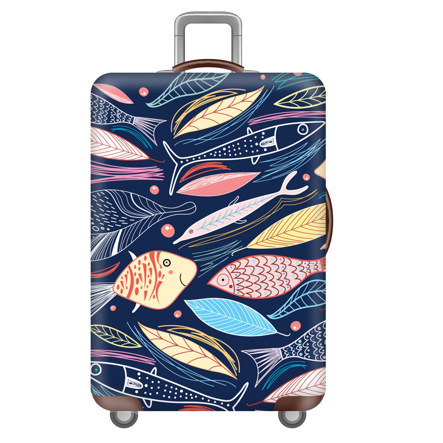 Unisex nan elastische Kofferhülle mit tropischem Blattmuster, dehnbarer Schutzcover für Hartschale und Softcase Brehn