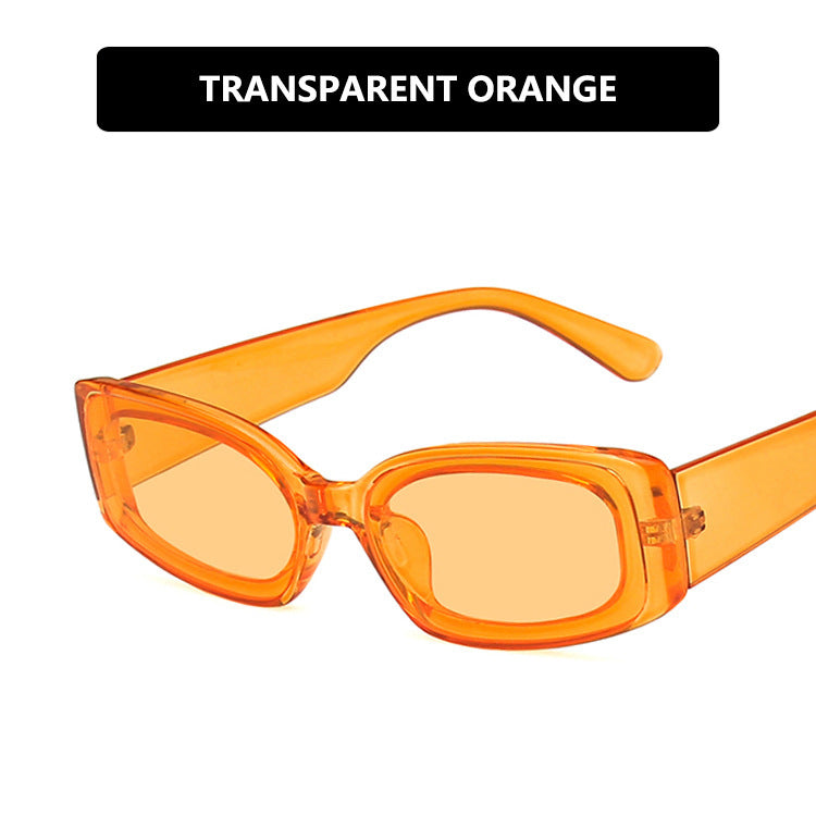 Damen futuristische quadratische Sonnenbrille mit transparentem Rahmendesign und UV-Schutz Brehn