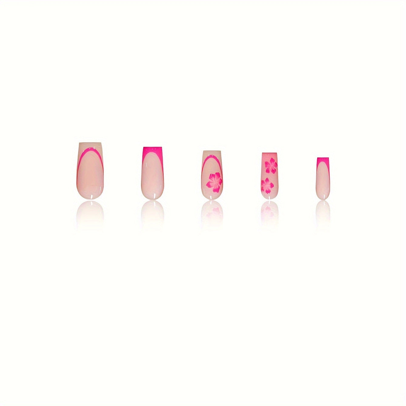 Floral Design Press-On Nail Art Brehn