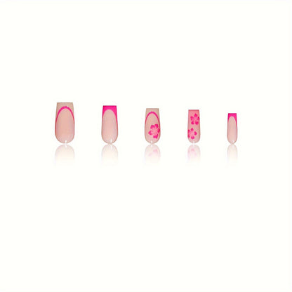 Floral Design Press-On Nail Art Brehn