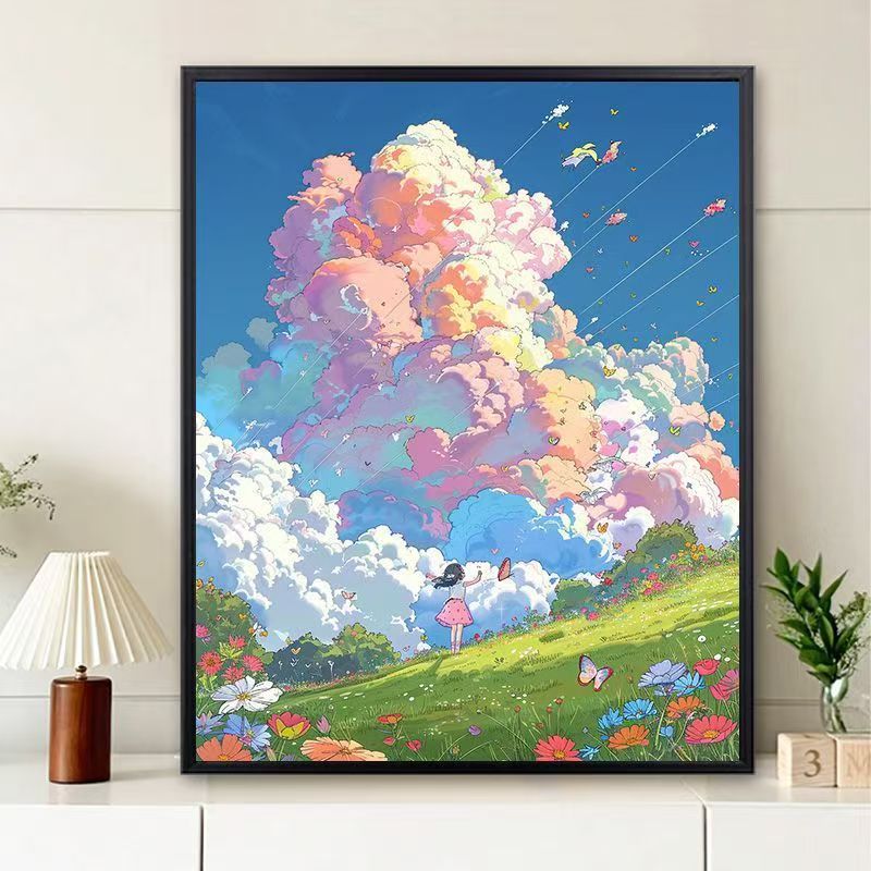 Träumende Landschaftsillustration Leinwandkunst Brehn