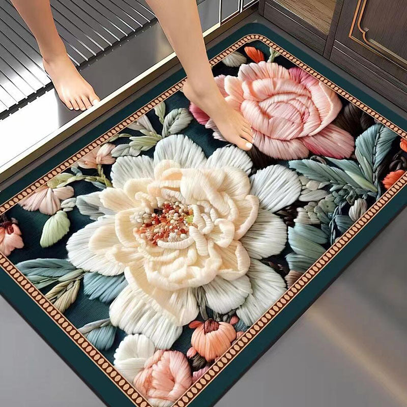 Künstlerische Florale Badmatte Brehn