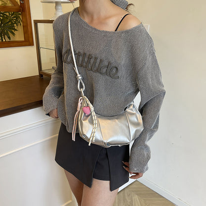 Stylische Falten Schultertasche Brehn