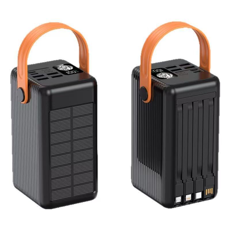 Tragbare Solar-Powerbank mit Integrierter LED-Lampe und Schnellladefunktion Brehn