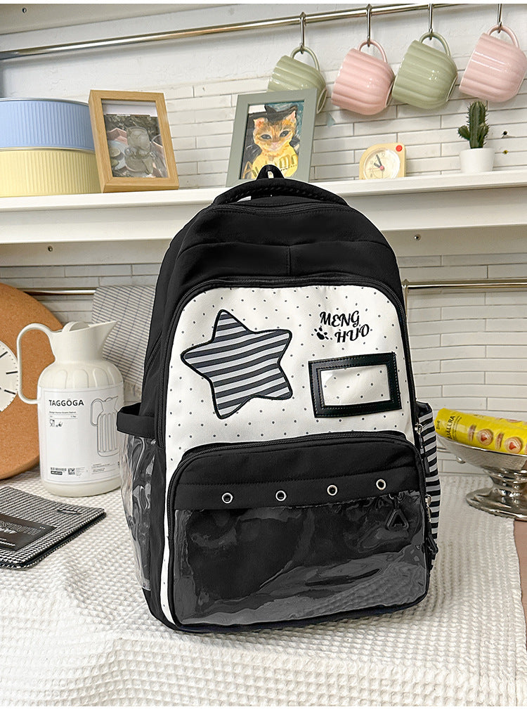 Funktionaler Stern-verzierte Schul-Rucksack