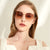 Damen quadratische Sonnenbrille mit elegantem Metallrahmen und verspiegelten Gläsern Brehn