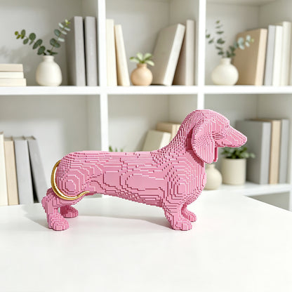 Verspielte Dekofigur eines süßen Dachshunds Brehn