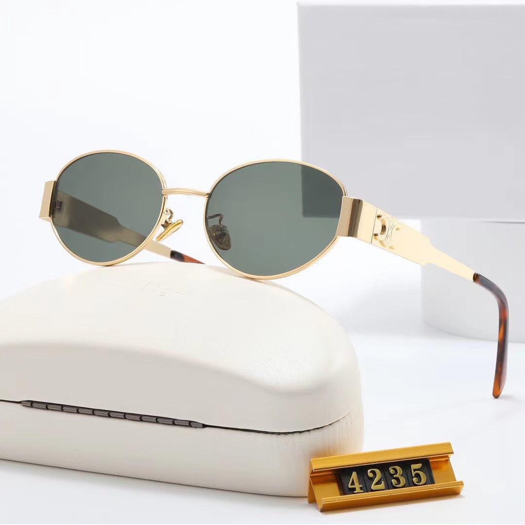 Damen exklusive ovalförmige Designer-Sonnenbrille Brehn