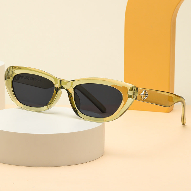 Damen Cat-Eye Sonnenbrille mit elegantem transparentem Rahmen und UV-Schutz Brehn