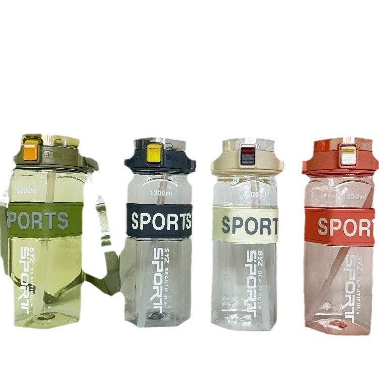 Damen Sportliche Wasserflasche mit praktischem Tragesystem Brehn