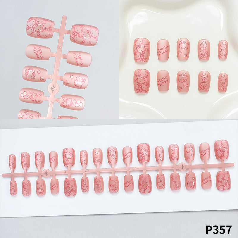 Hello Kitty Thema Druck Fingernagel Set Brehn