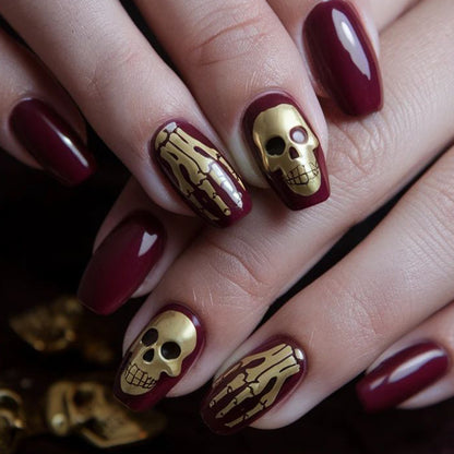 Gothic Skull Nagelkunst Erweiterungen Brehn