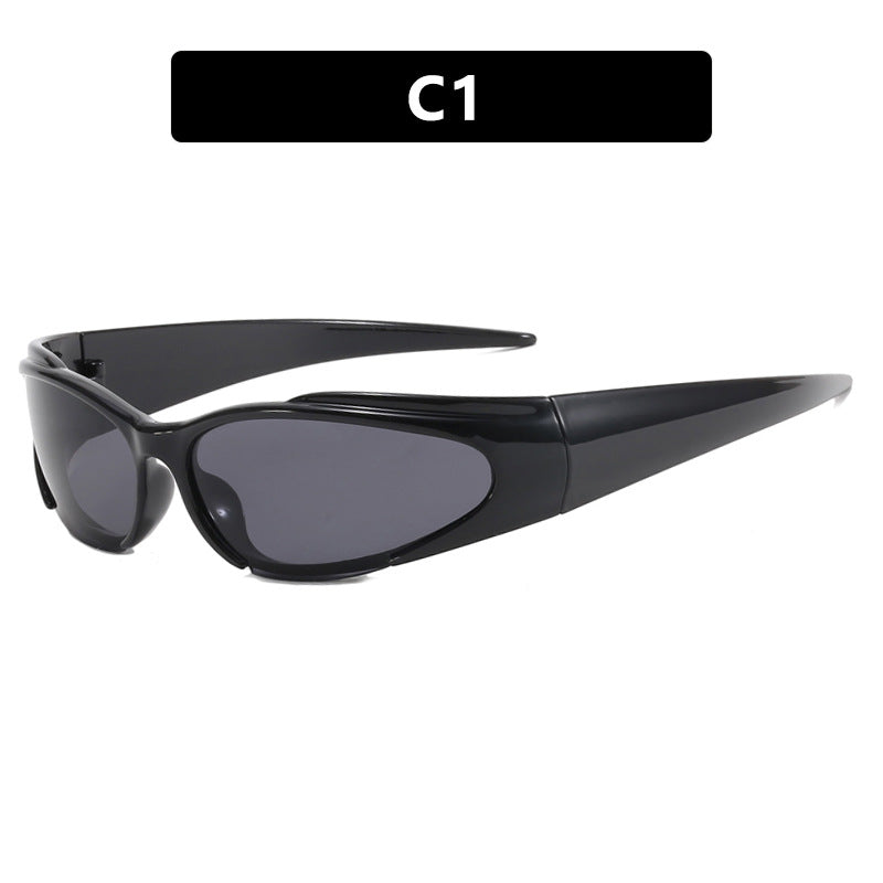 Damen Sportliche UV-Schutz-Sonnenbrille mit aerodynamischem Design Brehn