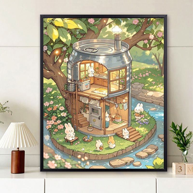 Verspielte Wohnillustration Wandkunst Brehn
