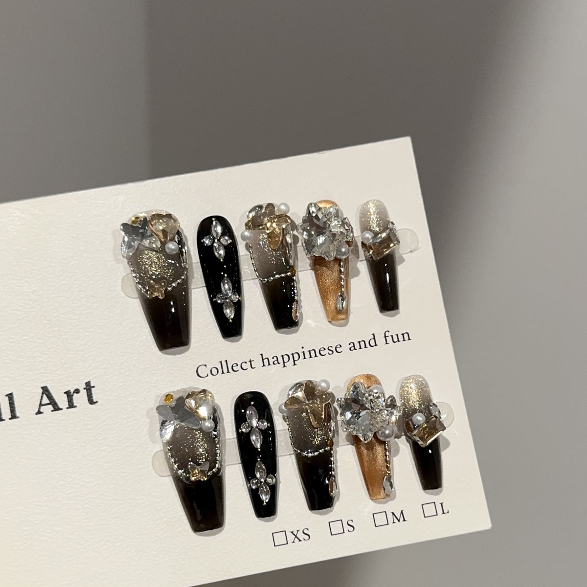 Elegantes Glamouröses Press-On Nagelkunst Set