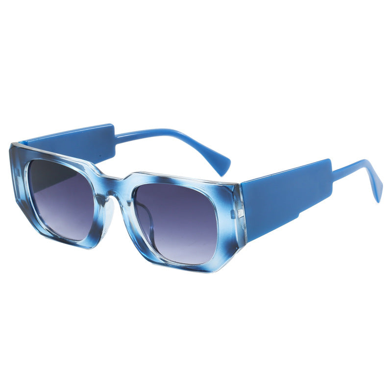 Damen geometrische Oversized-Sonnenbrille mit breitem Design Brehn