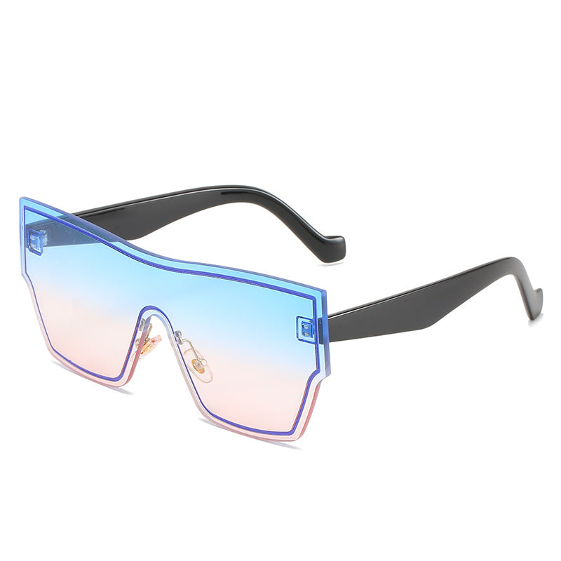 Damen futuristische Oversized-Wraparound-Sonnenbrille Brehn