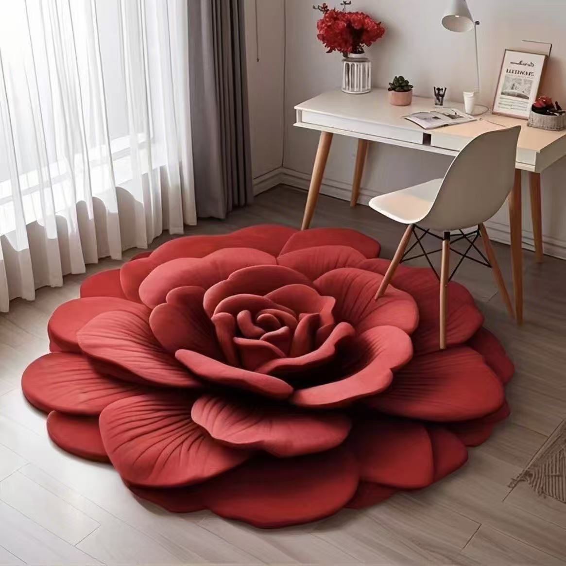 Blumenförmiger Plüsch-Teppich