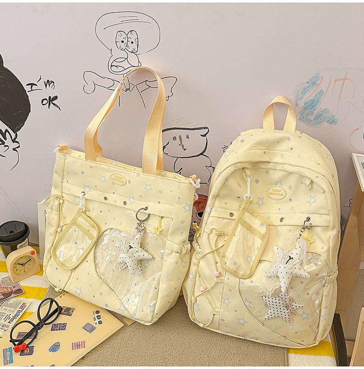 Mehrzweck-Schulrucksack mit Sternverzierung