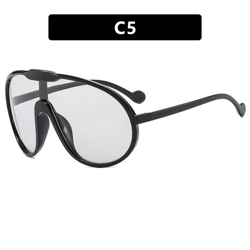 Damen futuristische transparente Sonnenbrille mit eleganter Form Brehn