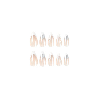 Kunstvolle Stiletto-Nägel mit Glitzer- und Sternenmotiven Brehn