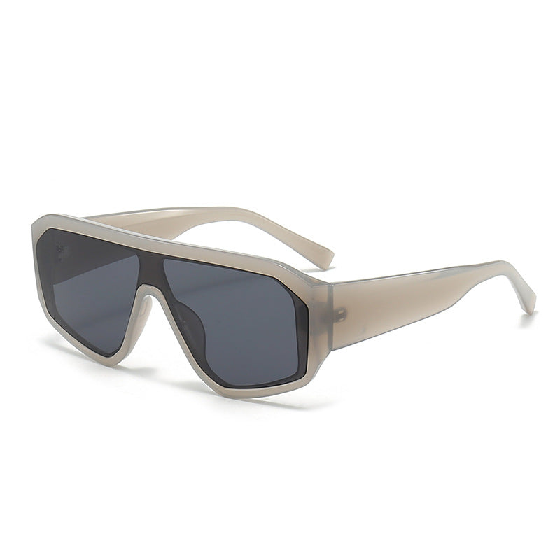 Herren Futuristische Übergroße Schild Sonnenbrille Brehn