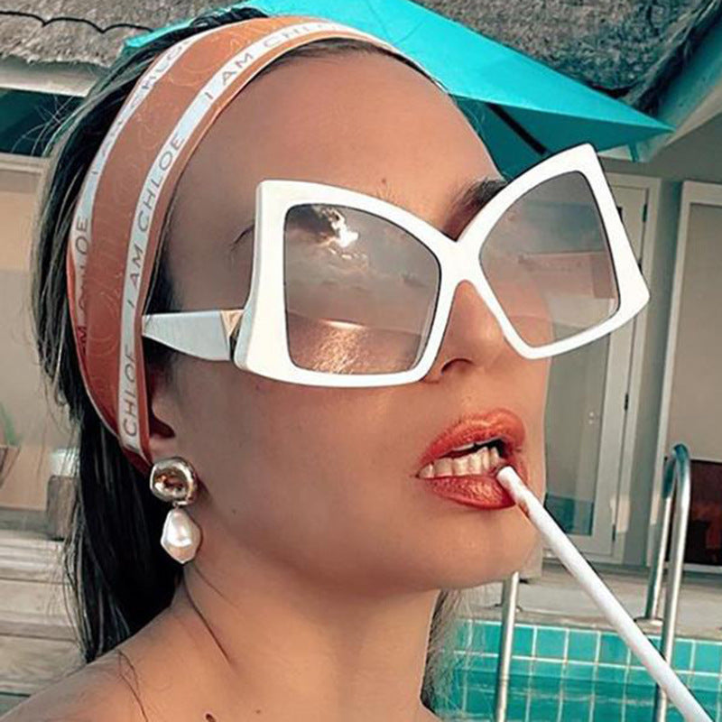 Damen oversized Sonnenbrille mit elegantem quadratischen Rahmen und schützendem UV-Schutz Brehn