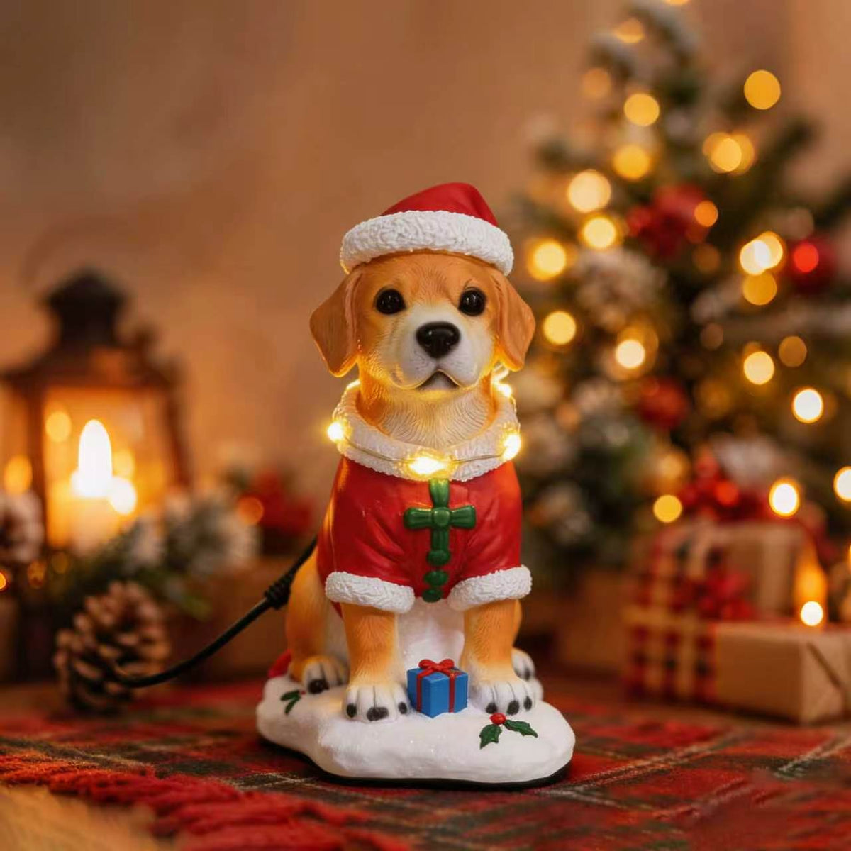 Dekorative Weihnachtsfigur im Hundedesign Brehn