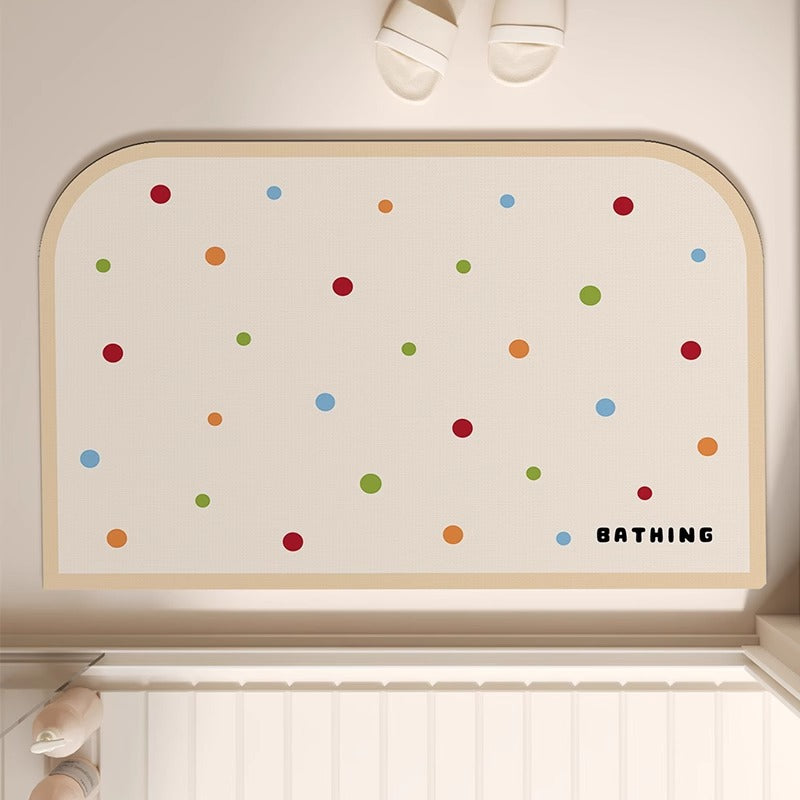 Verspielte Badematte