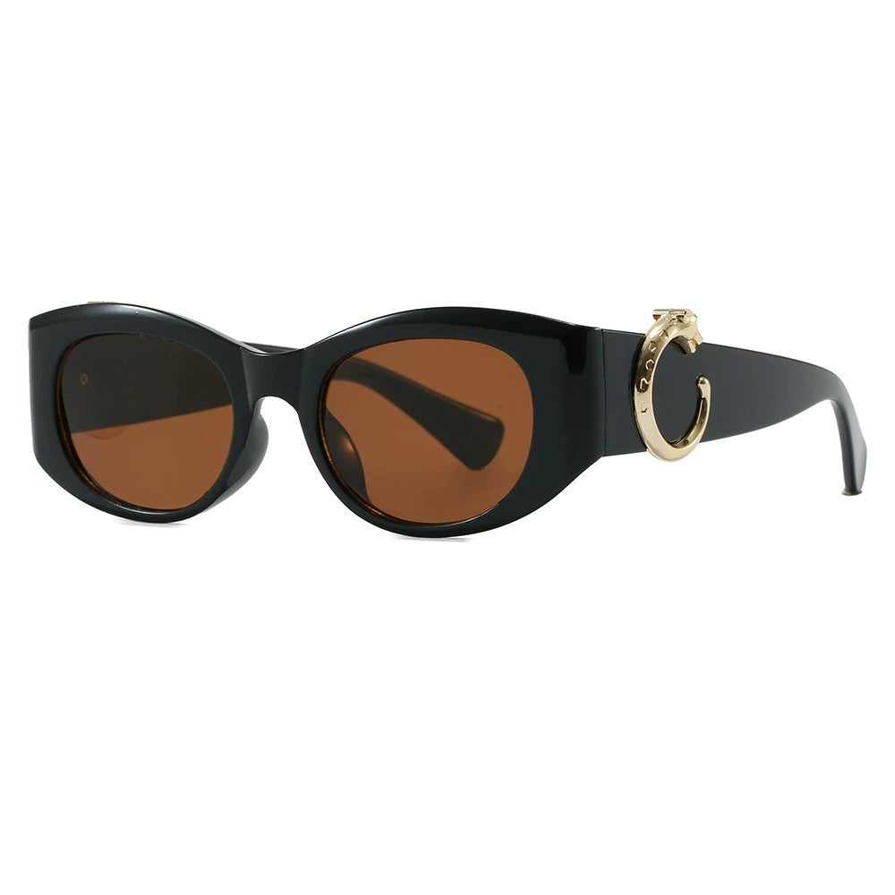 Damen elegante Cat-Eye Sonnenbrille mit goldenen Details Brehn