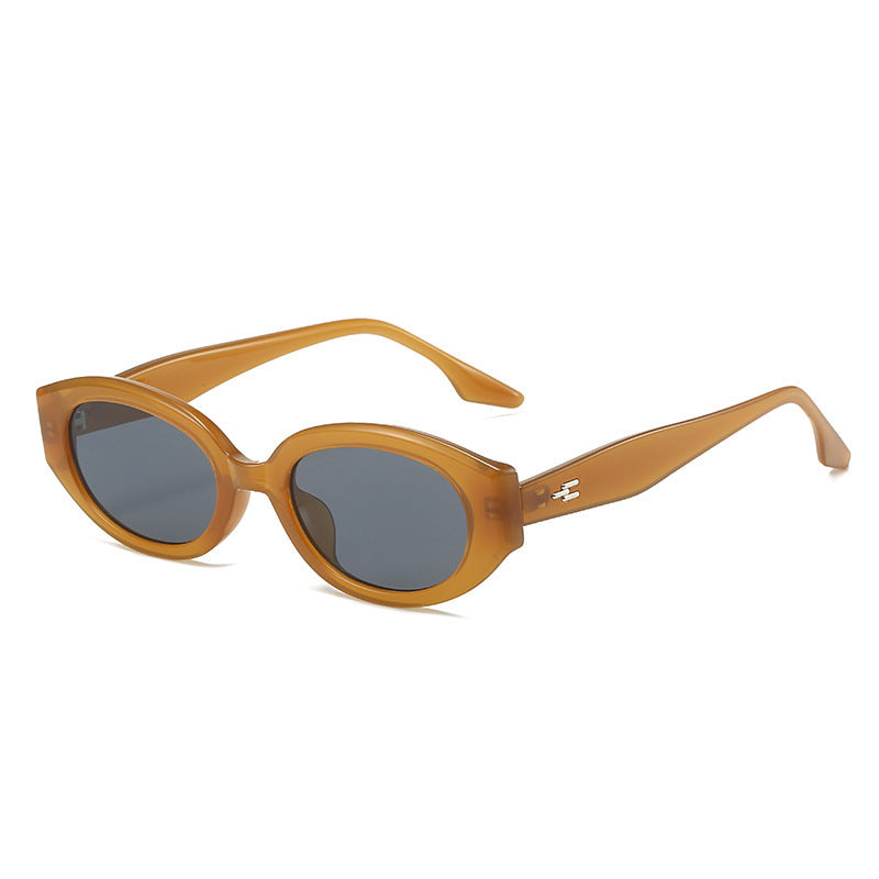 Modische auffällige ovale Sonnenbrille Brehn