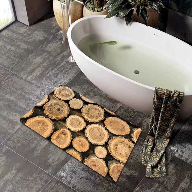 Natürliche Holzmaserung Badmatte Brehn