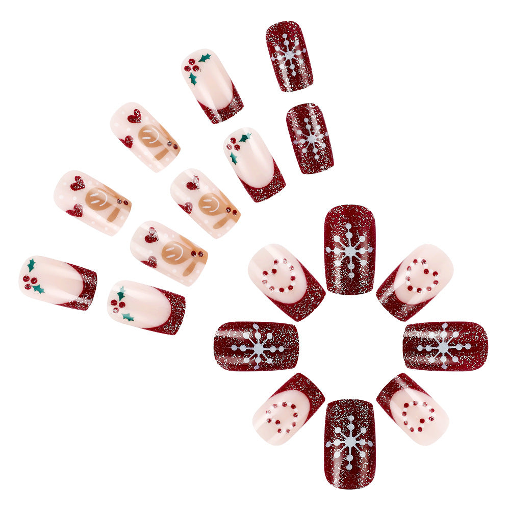 Dekorative Ferien-Press-On-Nagelkunst Brehn