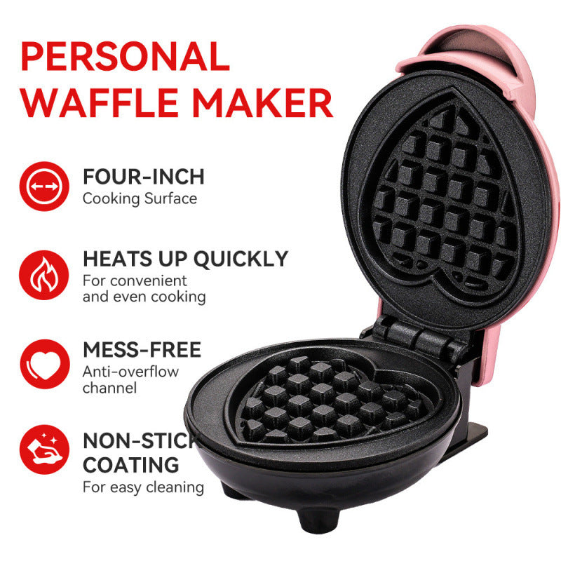 Herzförmiger Mini Waffelmaker Brehn