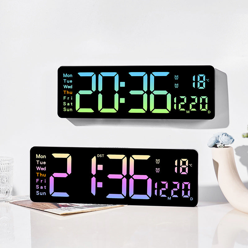 Funkwecker mit großem LED-Display und Temperaturanzeige Brehn