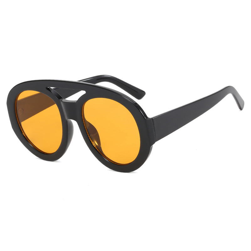 Damen oversized Sonnenbrille mit mehrfarbigem Rahmen und modischem Design Brehn