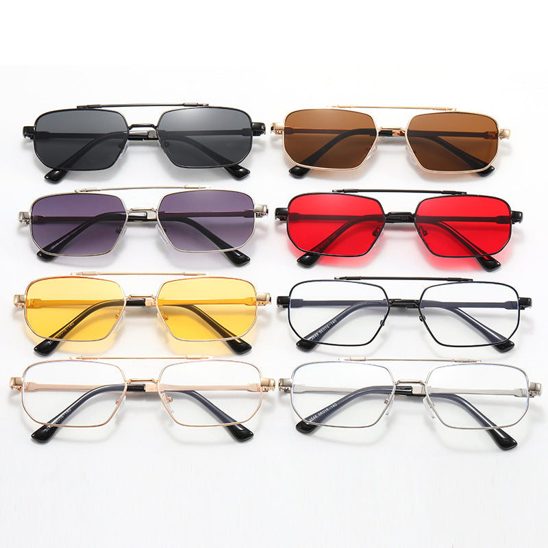 Damen modische geometrische Brille mit leichtem Metallrahmen Brehn