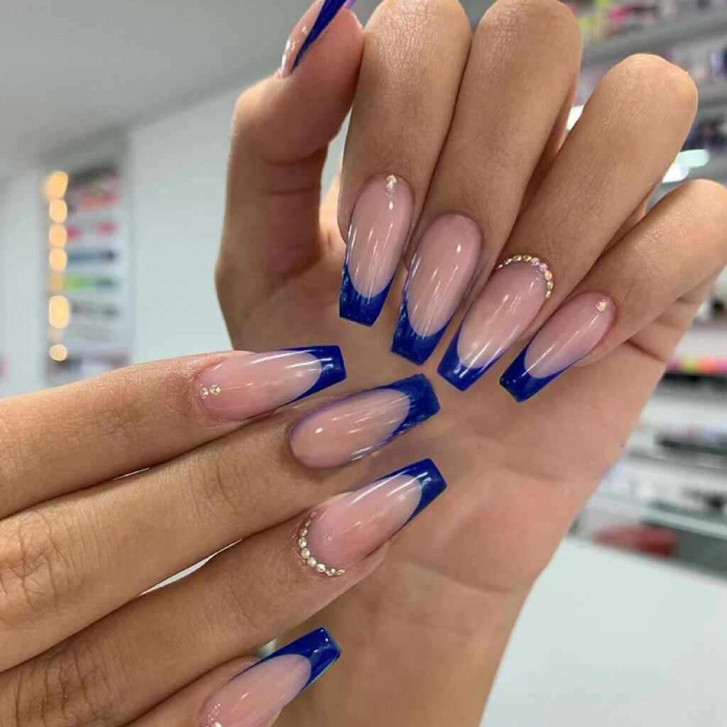Premium Französischer Tip Press-On Nail Set Brehn