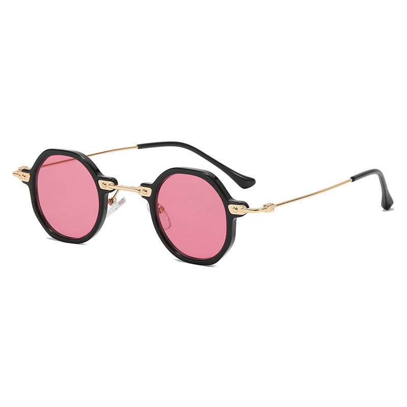 Damen Designer-Sonnenbrille mit hexagonalem Rahmen und luxuriösen Metallakzenten Brehn
