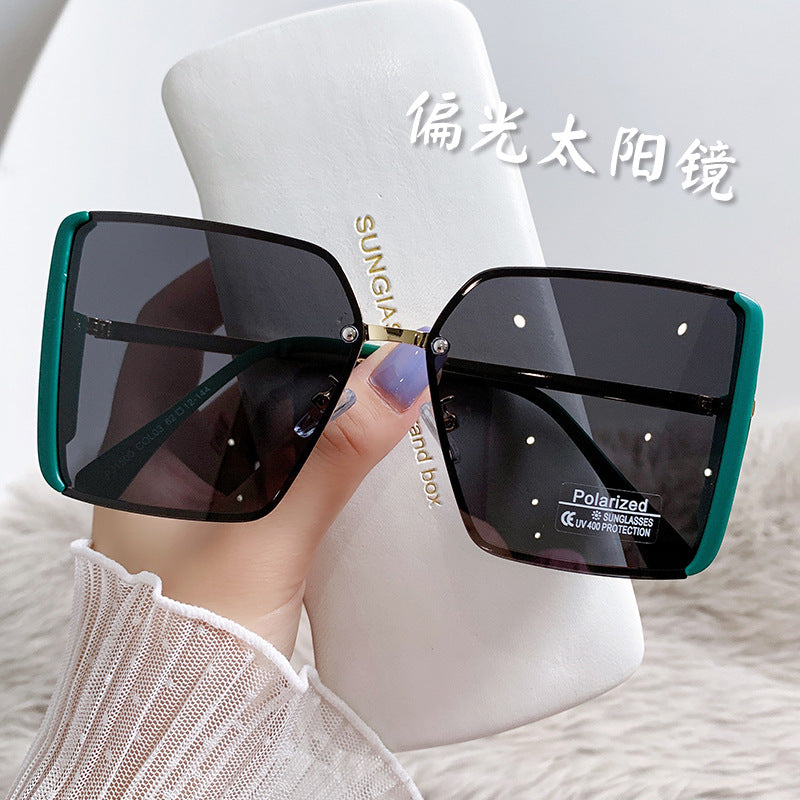 Damen Oversized quadratische Sonnenbrille mit polarisierten Gläsern Brehn