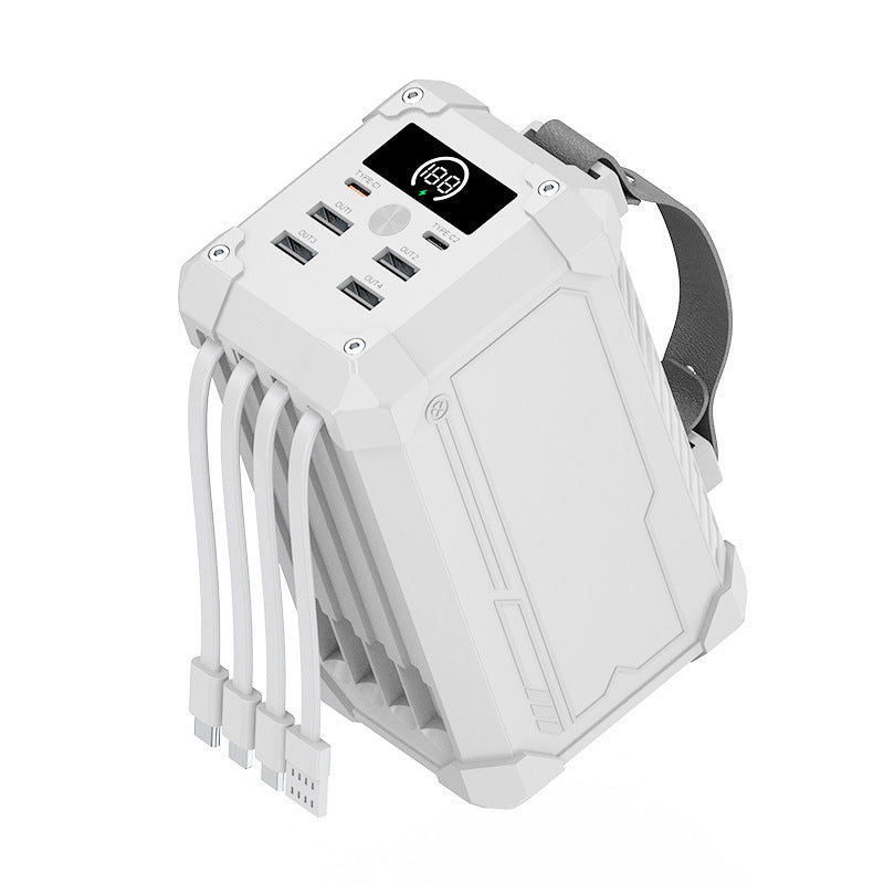 Tragbare Multifunktions-Powerbank mit vier USB-Anschlüssen und digitaler Anzeige Brehn