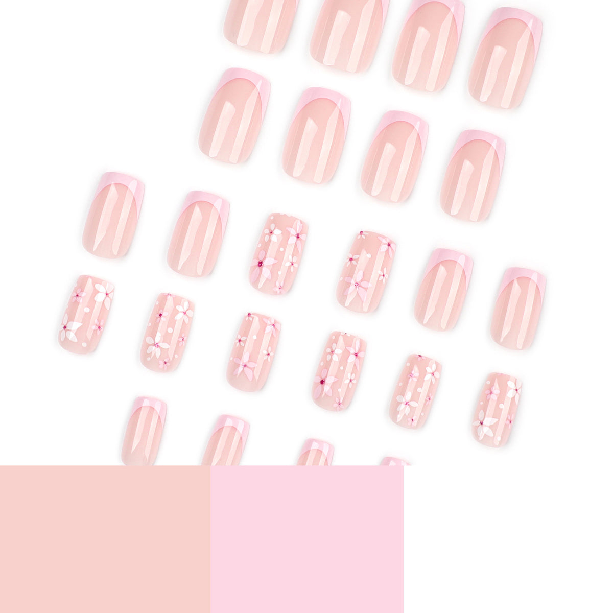 Kunstvolle Nagelverlängerungen mit Blumenmotiven Brehn