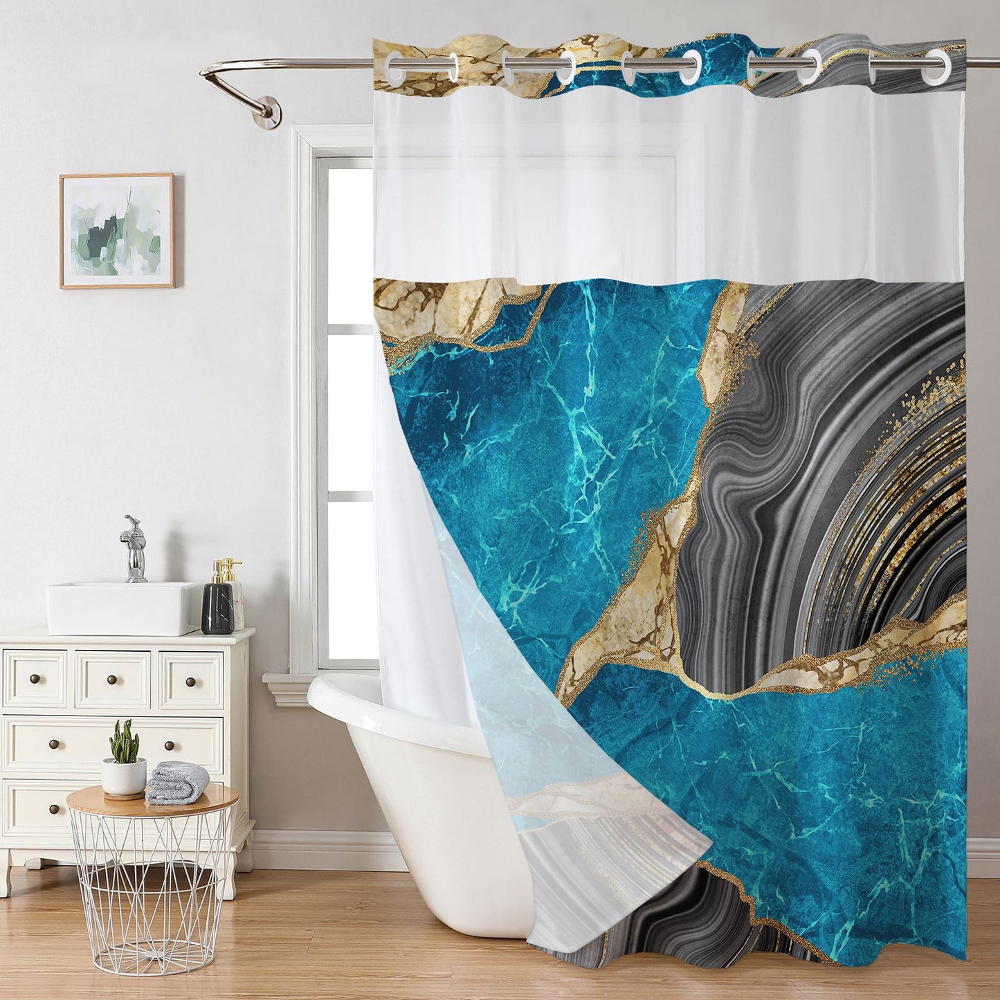 Elegante Marmor Design Duschvorhang Brehn