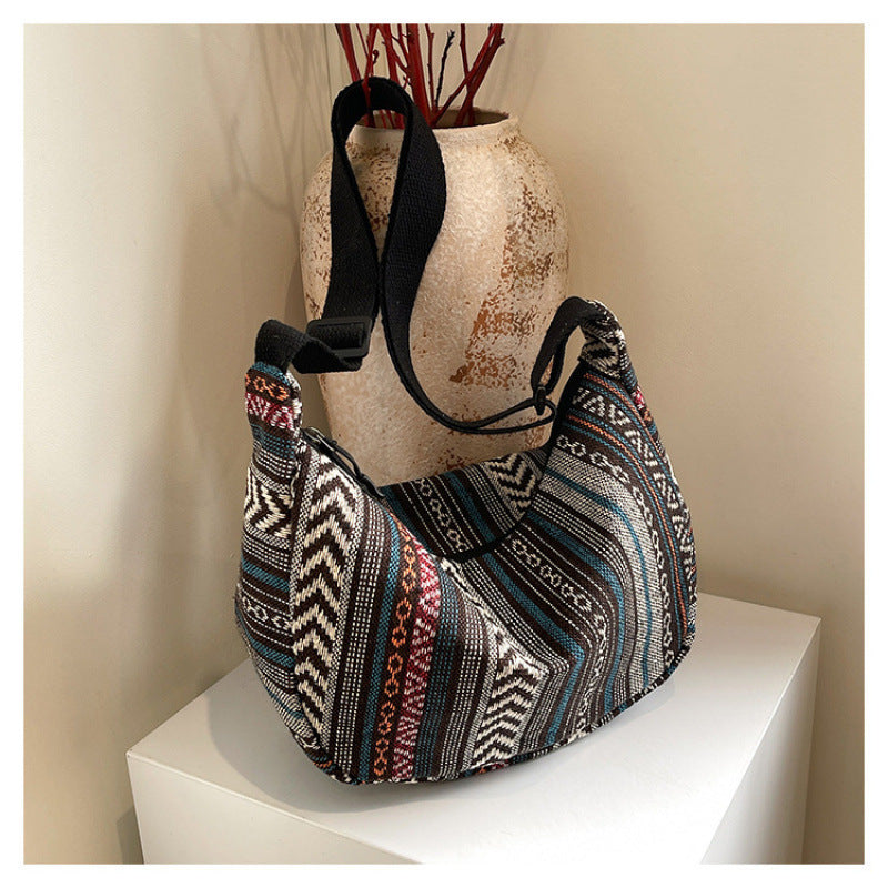WoBohemian Ethnisches Muster Hobo Tasche Brehn