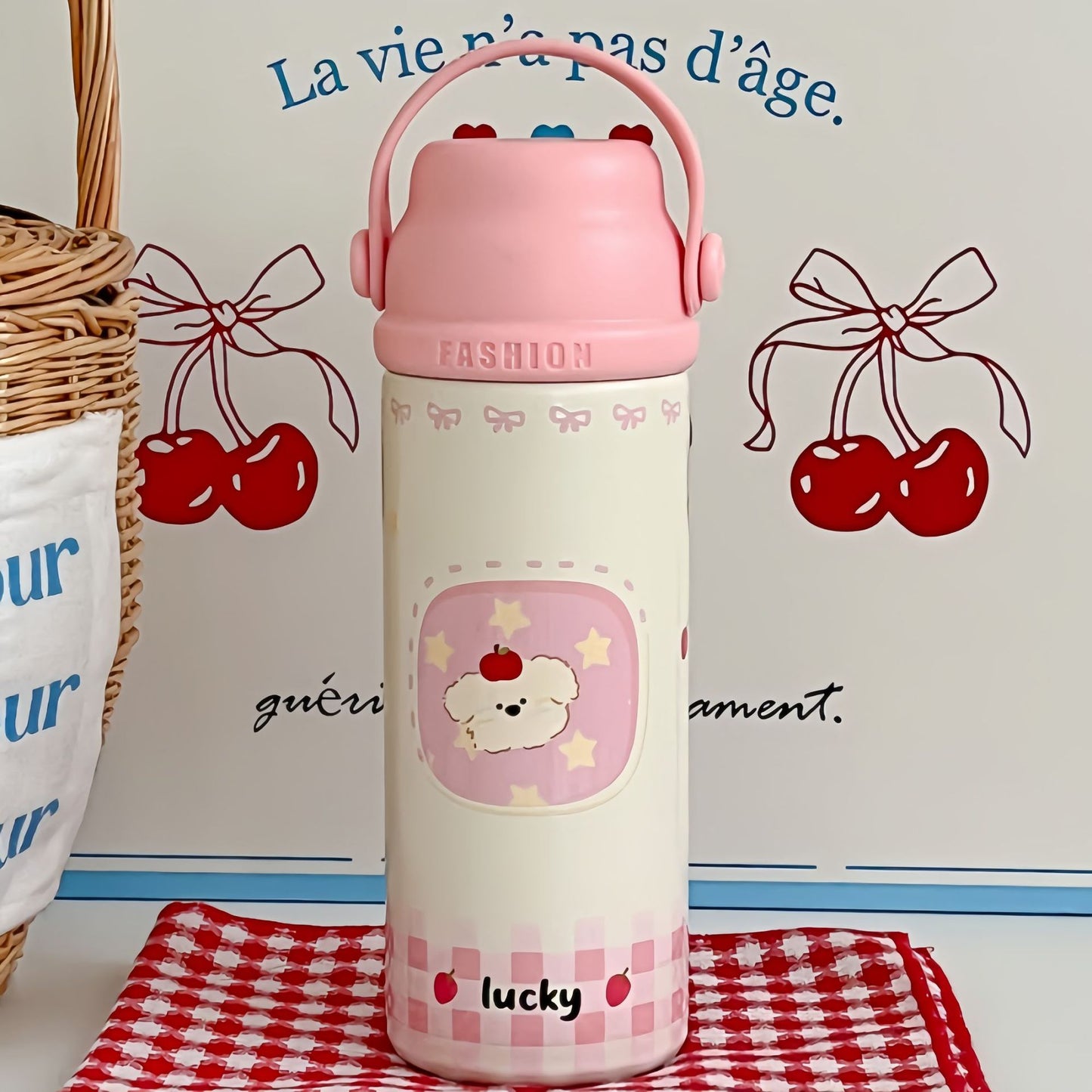 Damen Isolierte Trinkflasche mit fröhlichem Tierdesign Brehn