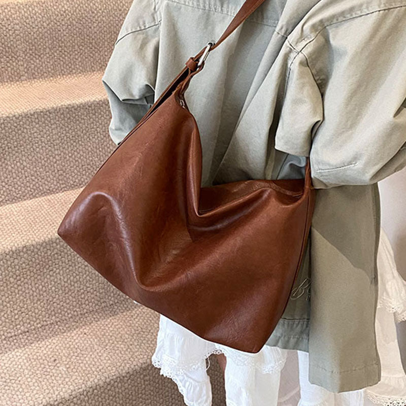 Lässige Leder-Tote-Bag
